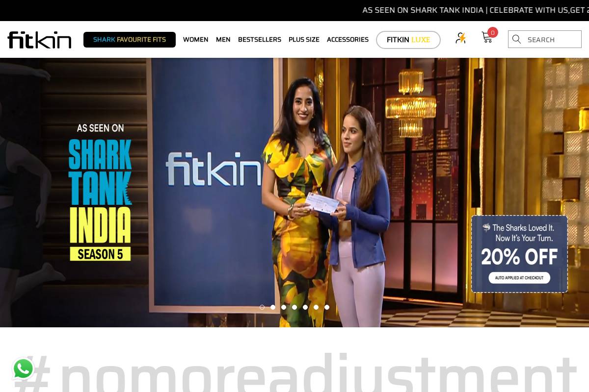 fitkin.in homepage screenshot