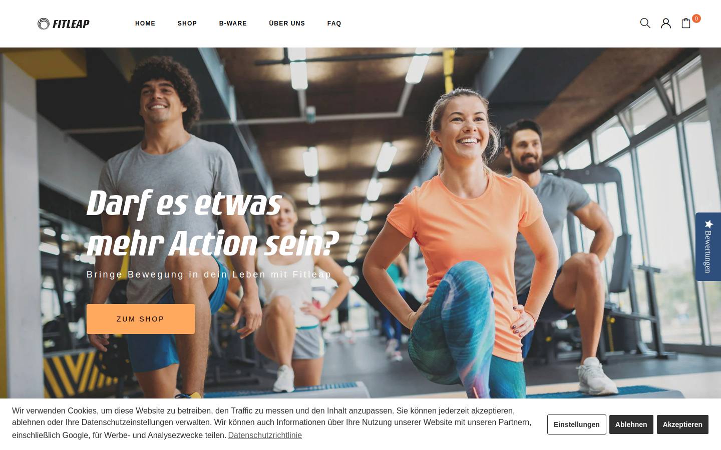 fitleap.de homepage screenshot