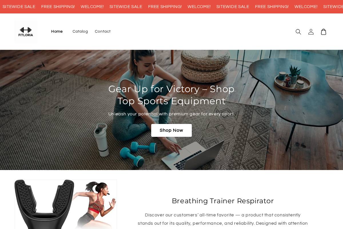 fitloria.store homepage screenshot
