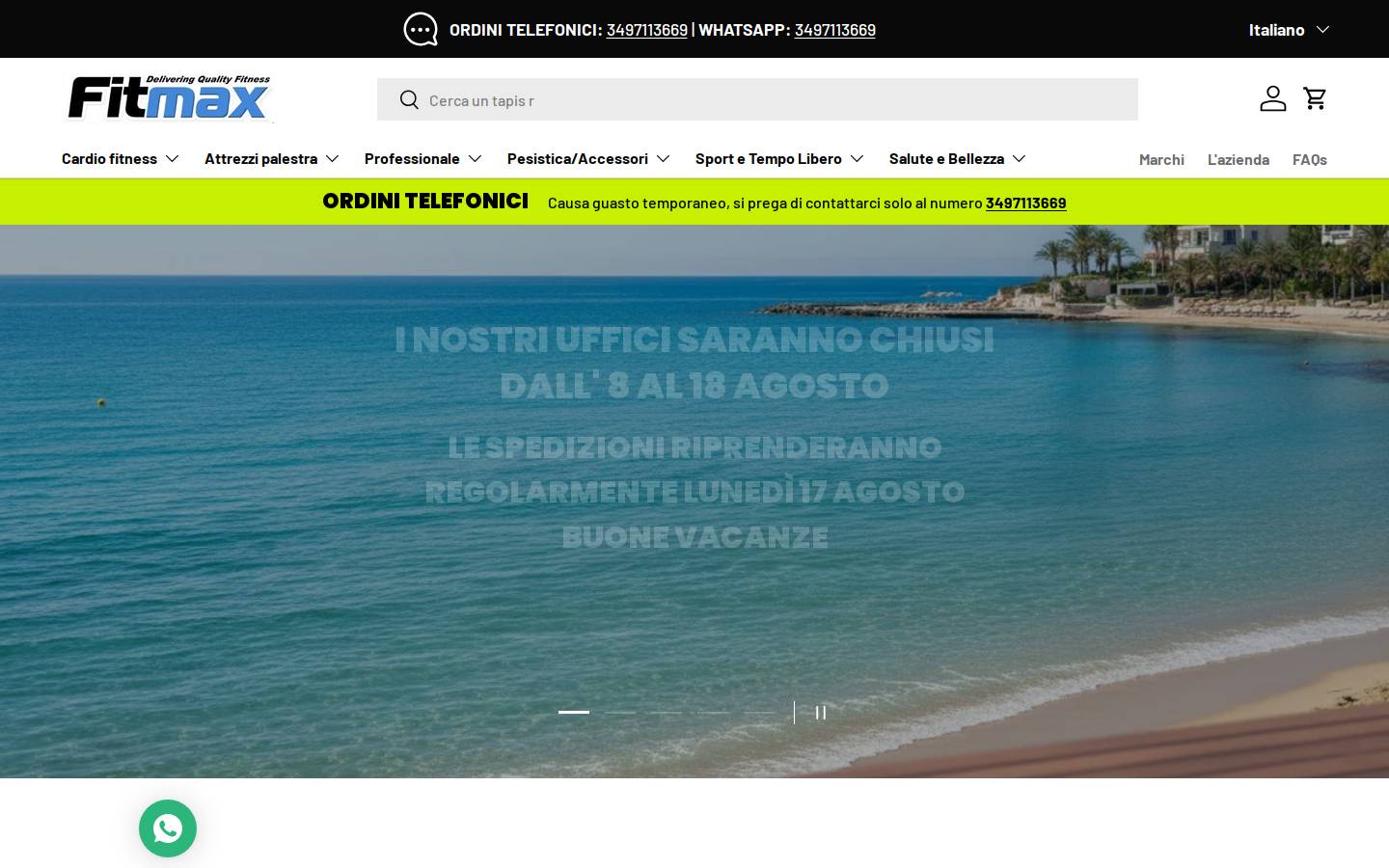 Fitmax S.r.l. homepage screenshot