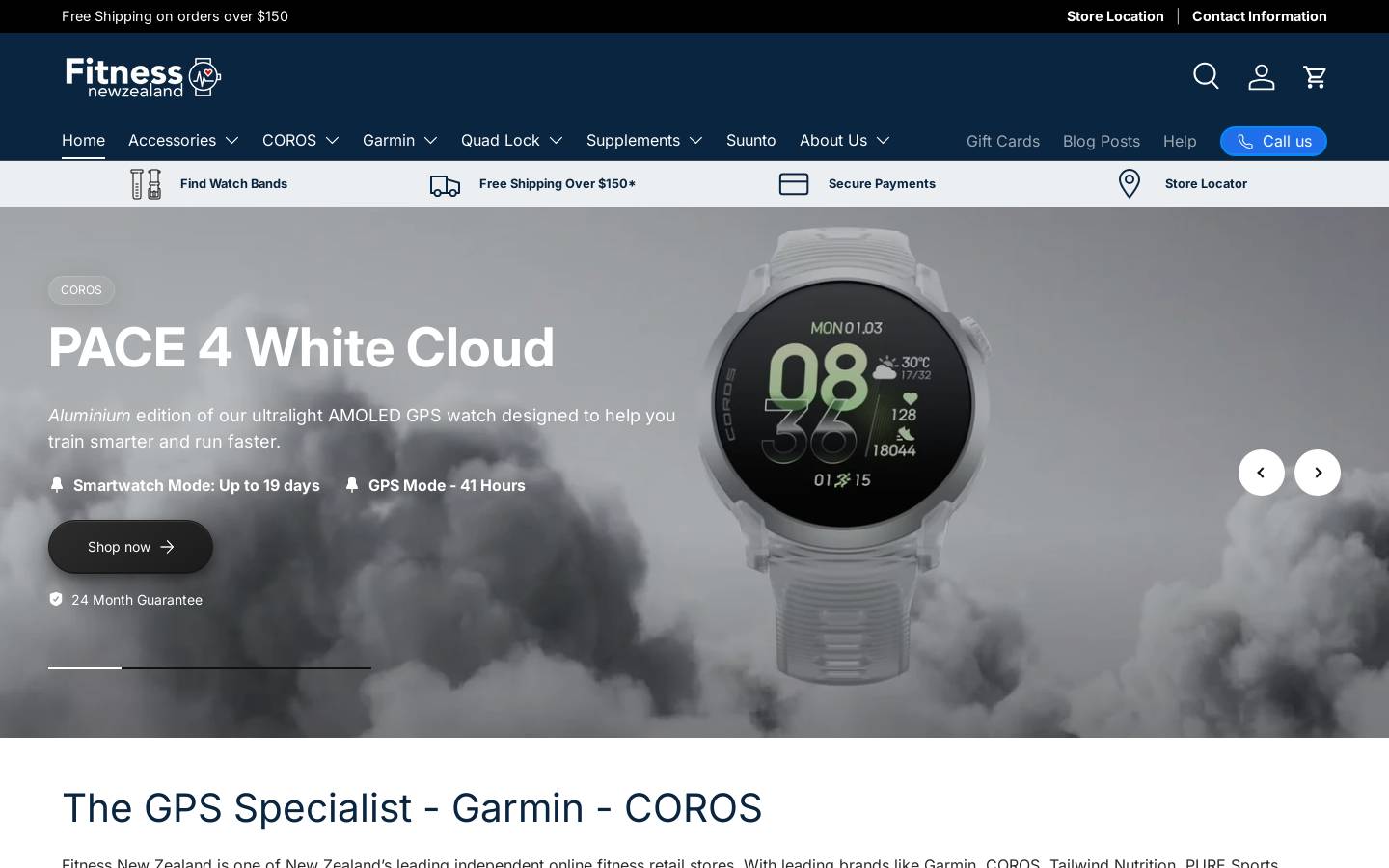 Fitness New Zealand homepage screenshot