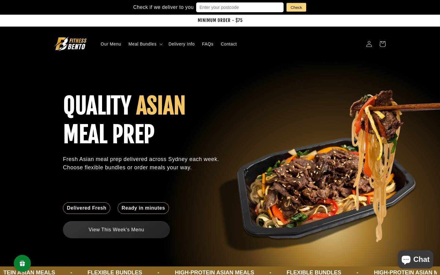 fitnessbento.com.au homepage screenshot