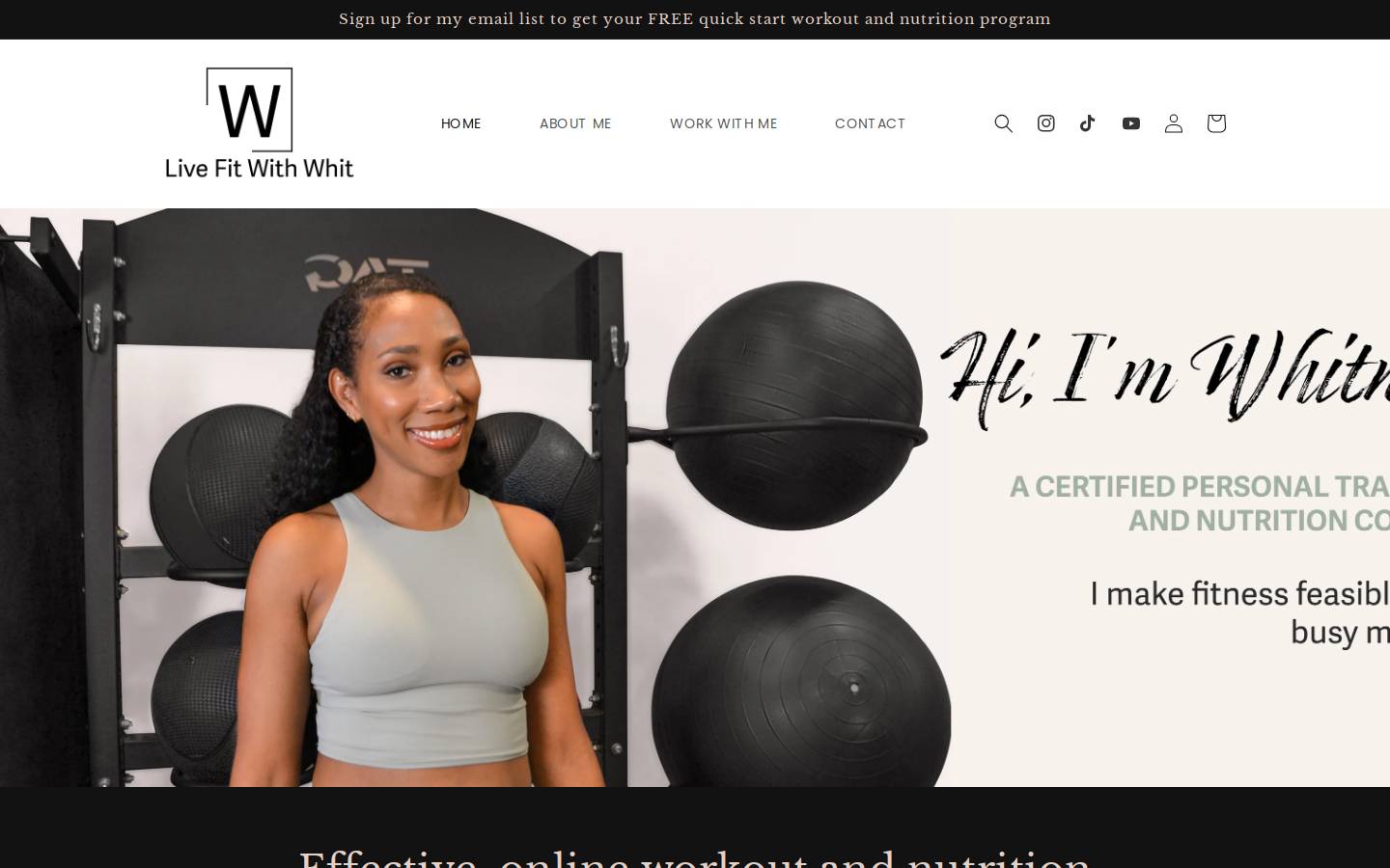 fitnessfairygodmother.com homepage screenshot