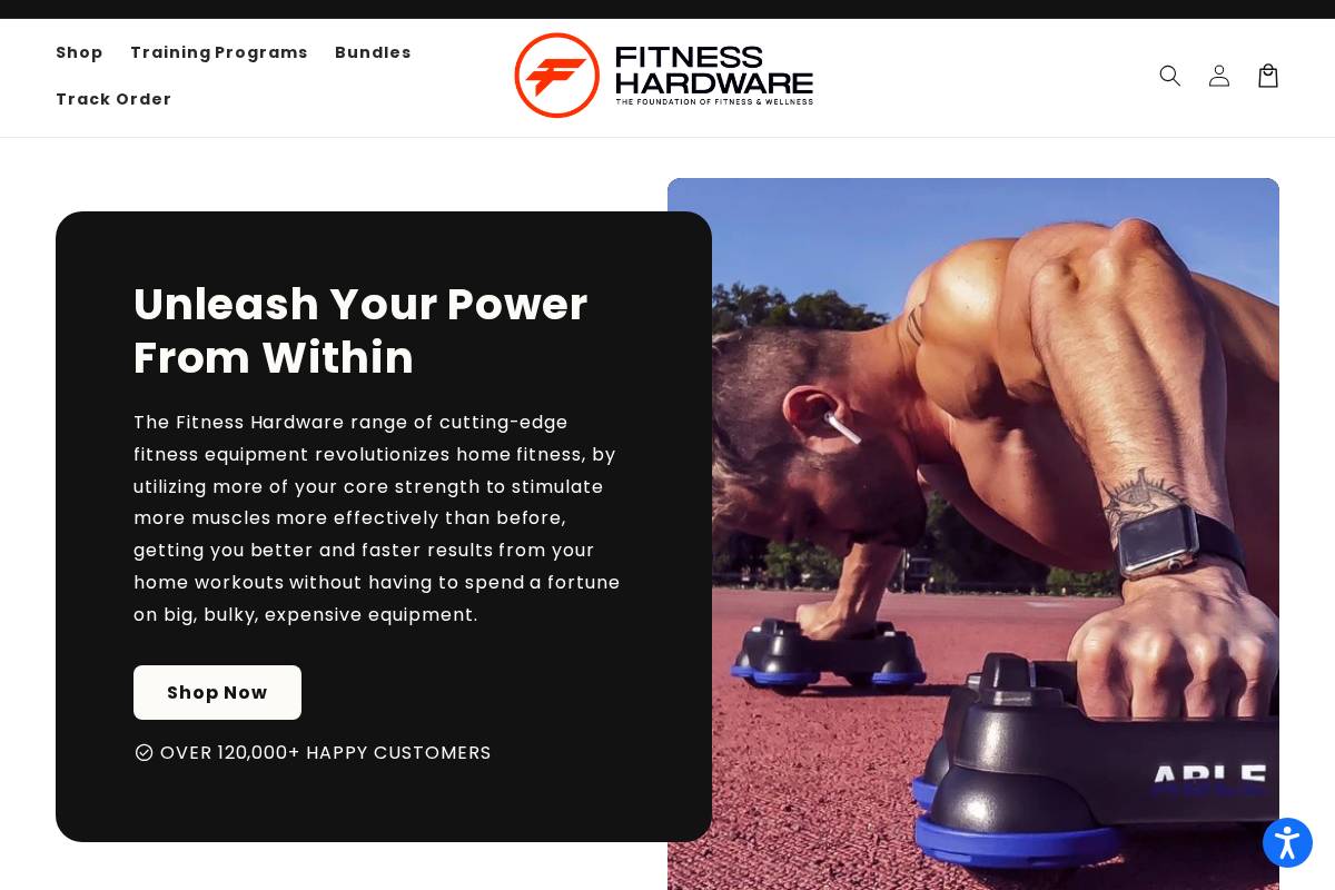 fitnesshardware.com homepage screenshot
