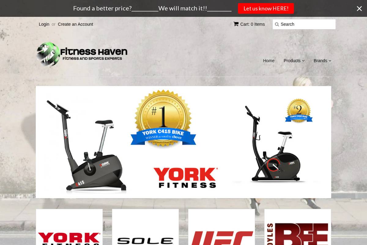fitnesshaven.com.au homepage screenshot