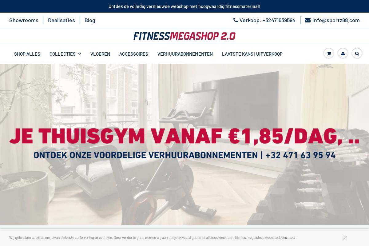 Fitness Mega Shop homepage screenshot