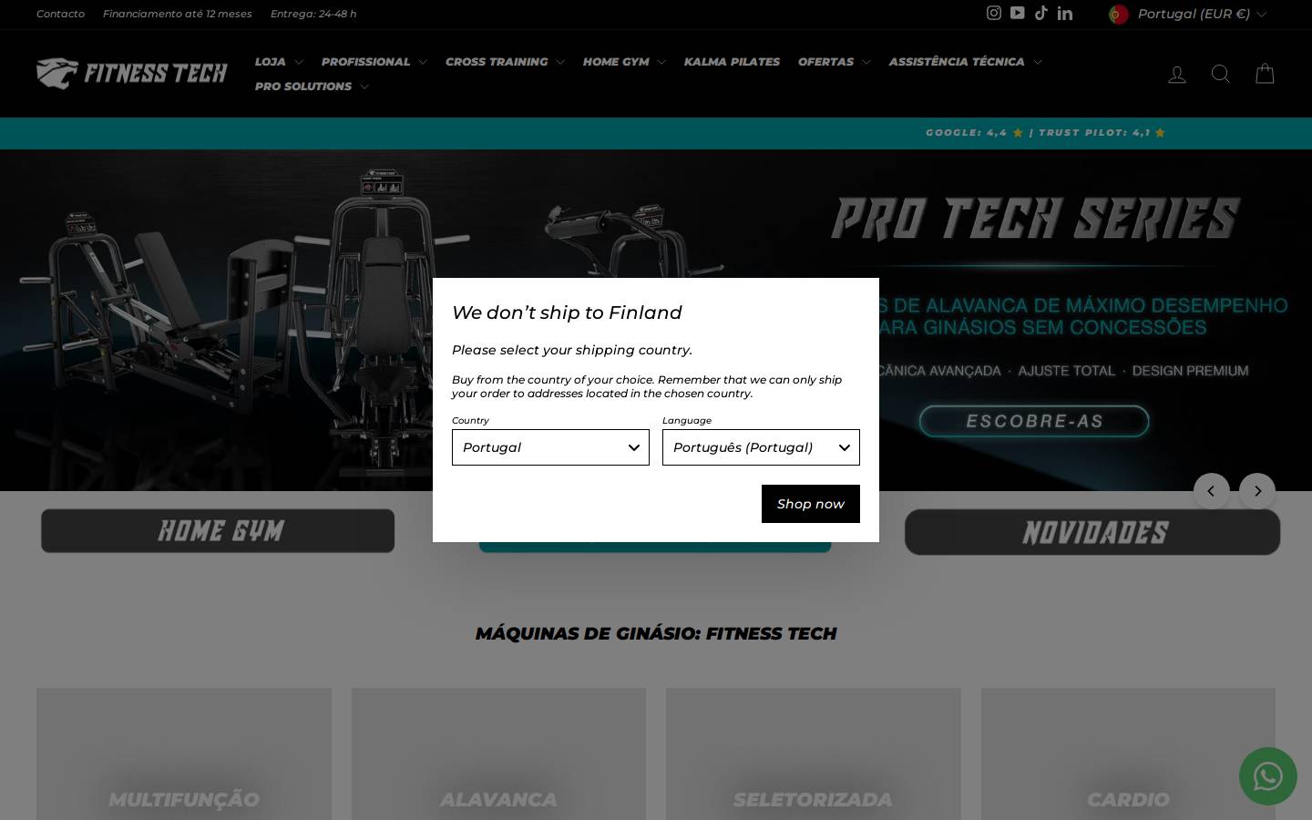 fitnesstech.pt homepage screenshot
