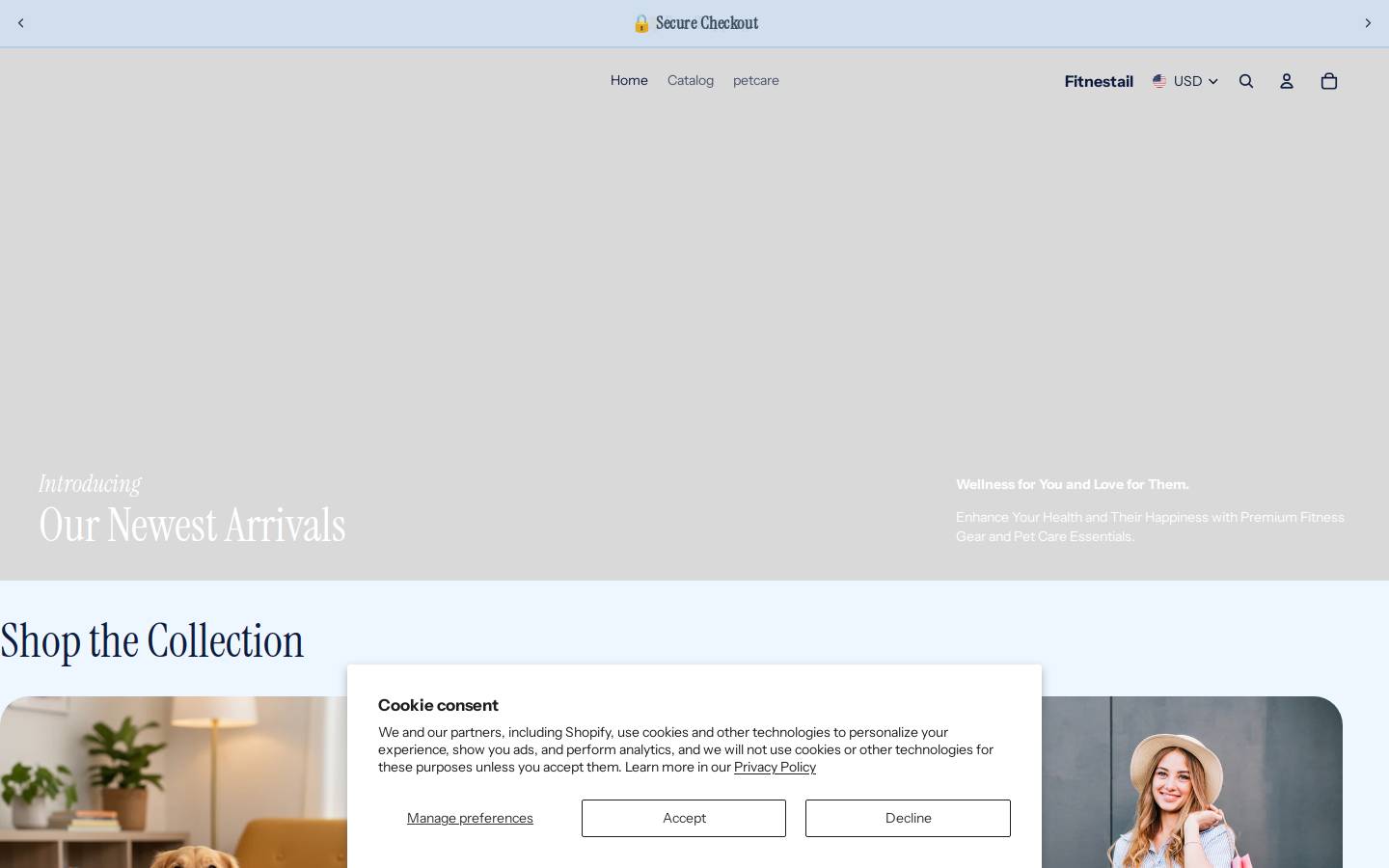 fitnestail.com homepage screenshot