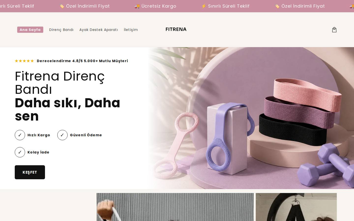 Fitrena homepage screenshot