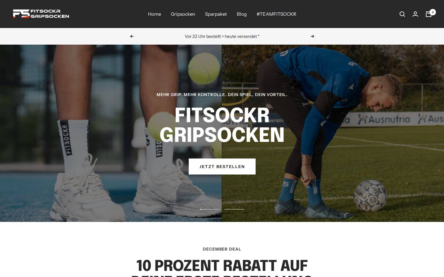 fitsockr.de homepage screenshot