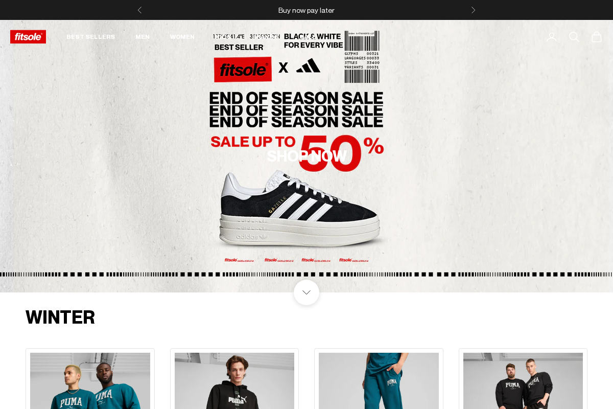 Fitsole homepage screenshot