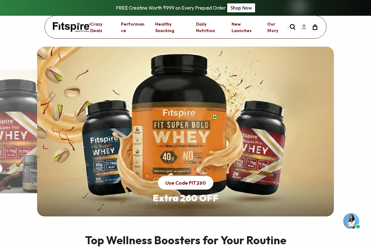 Fitspire homepage screenshot