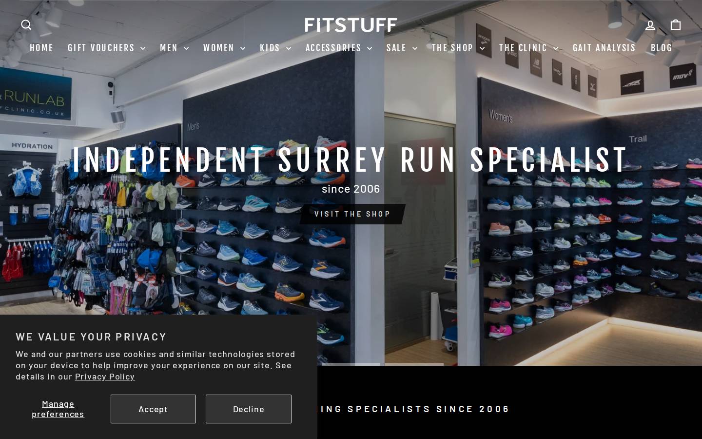 Fitstuff homepage screenshot