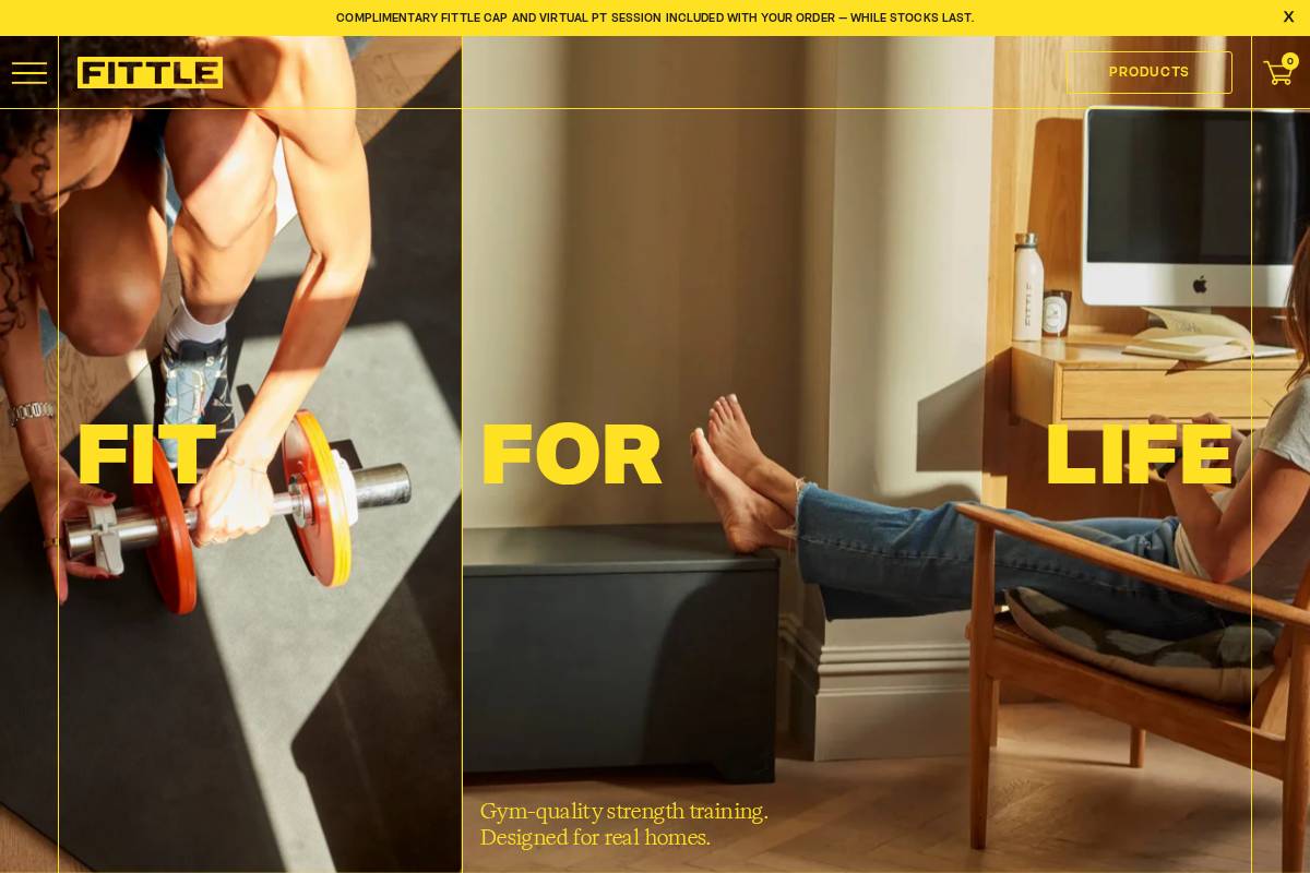 Fittle homepage screenshot