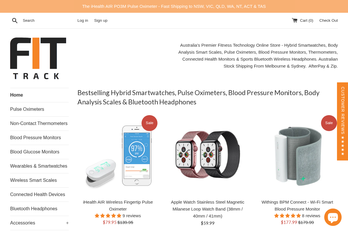 Fittrack homepage screenshot