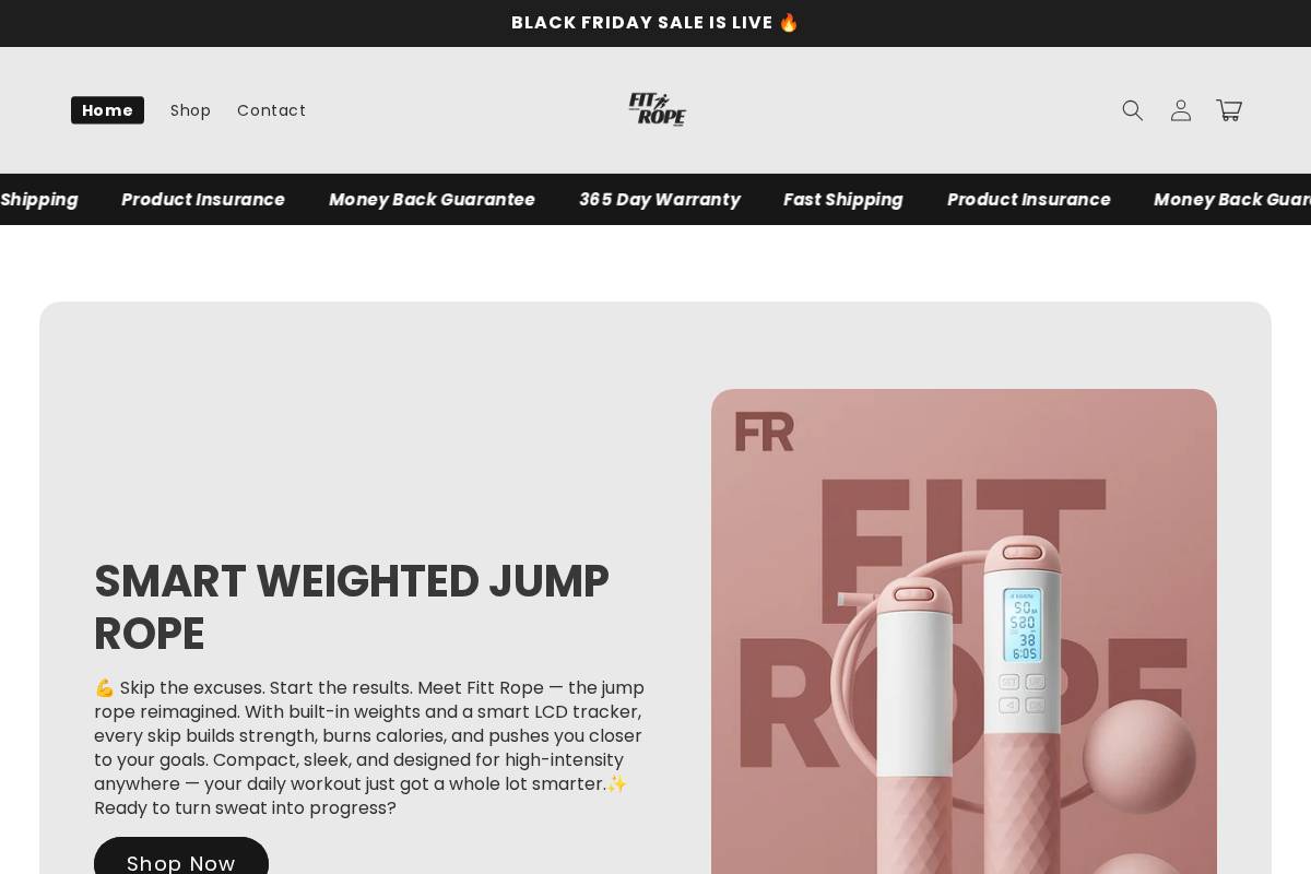 fittrope.com homepage screenshot