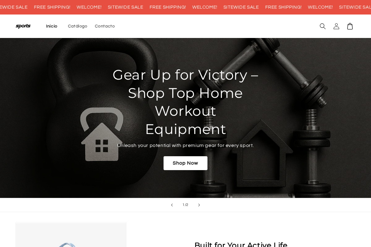 fitworkoutsports.store homepage screenshot