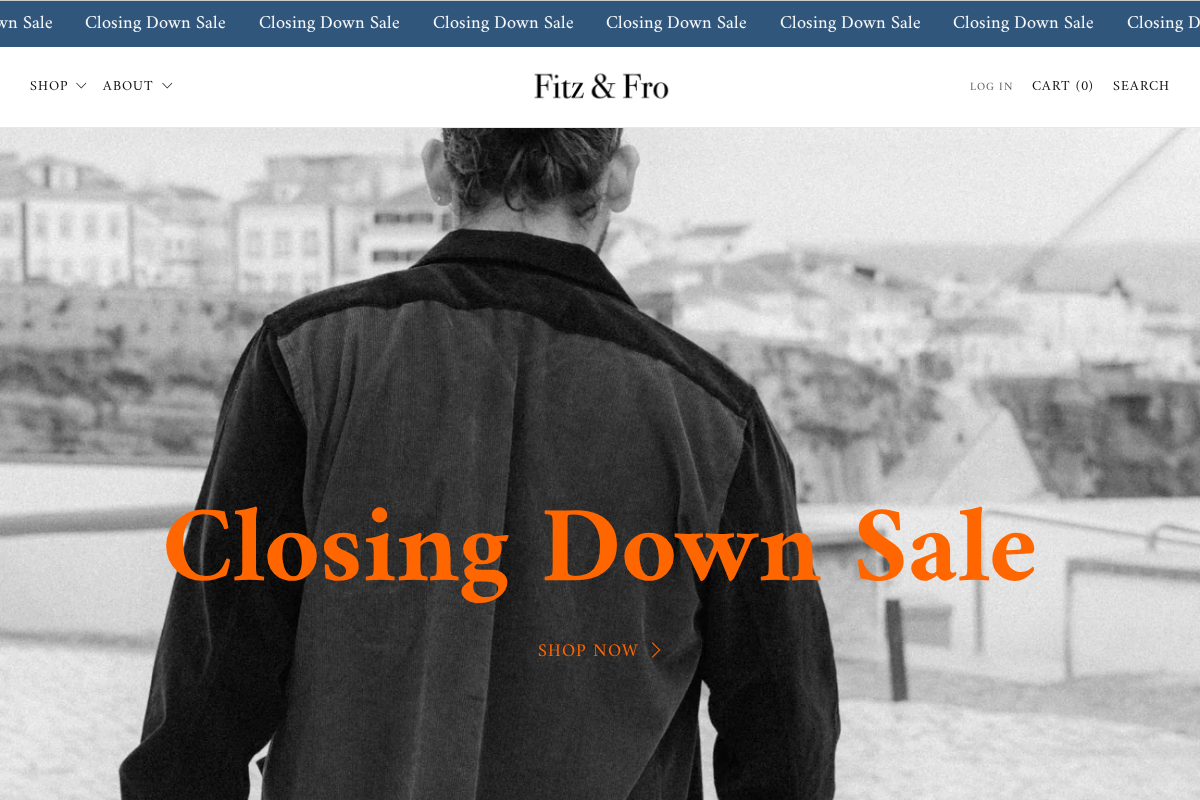 fitzandfro.com homepage screenshot