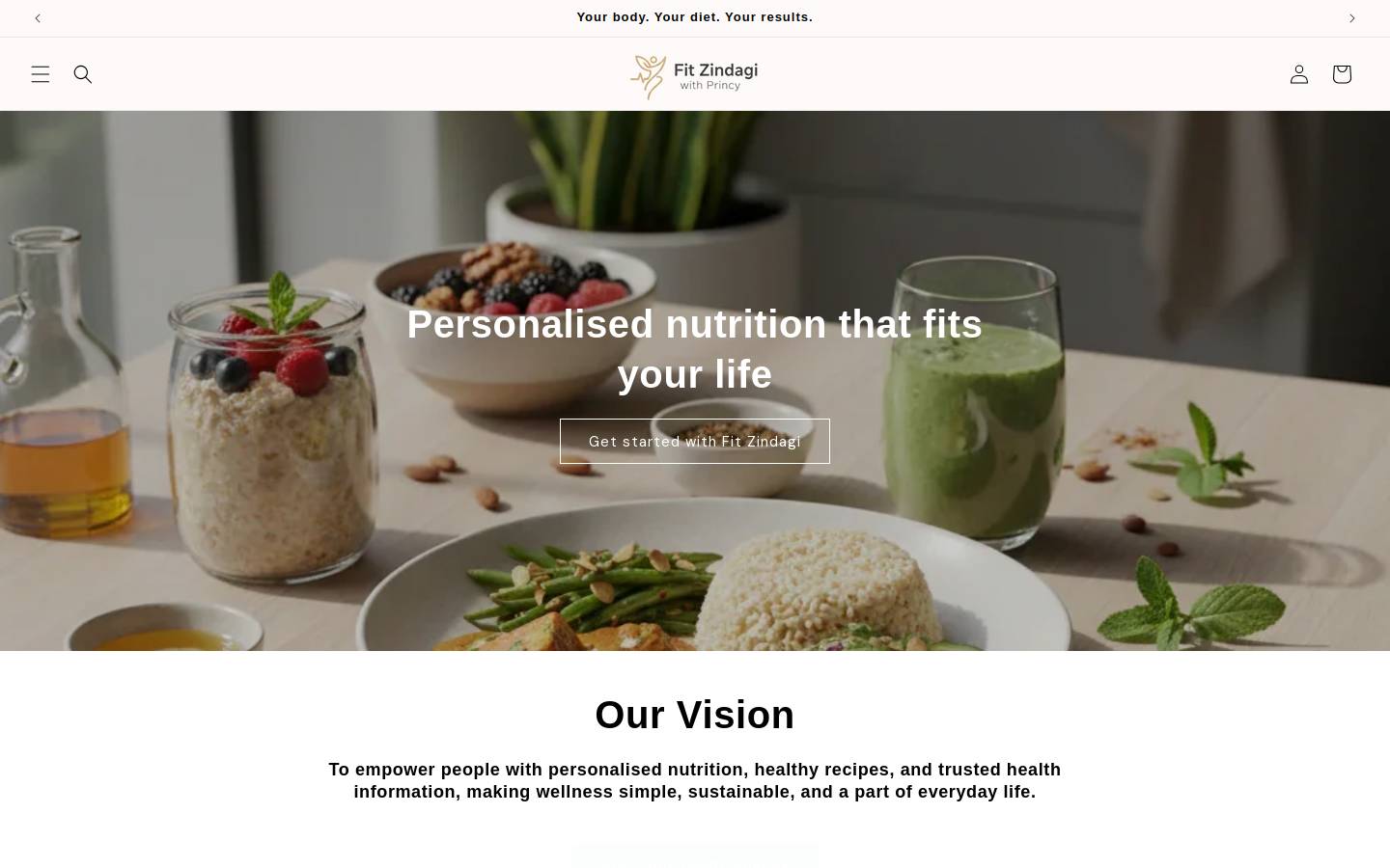 fitzindagi.com homepage screenshot