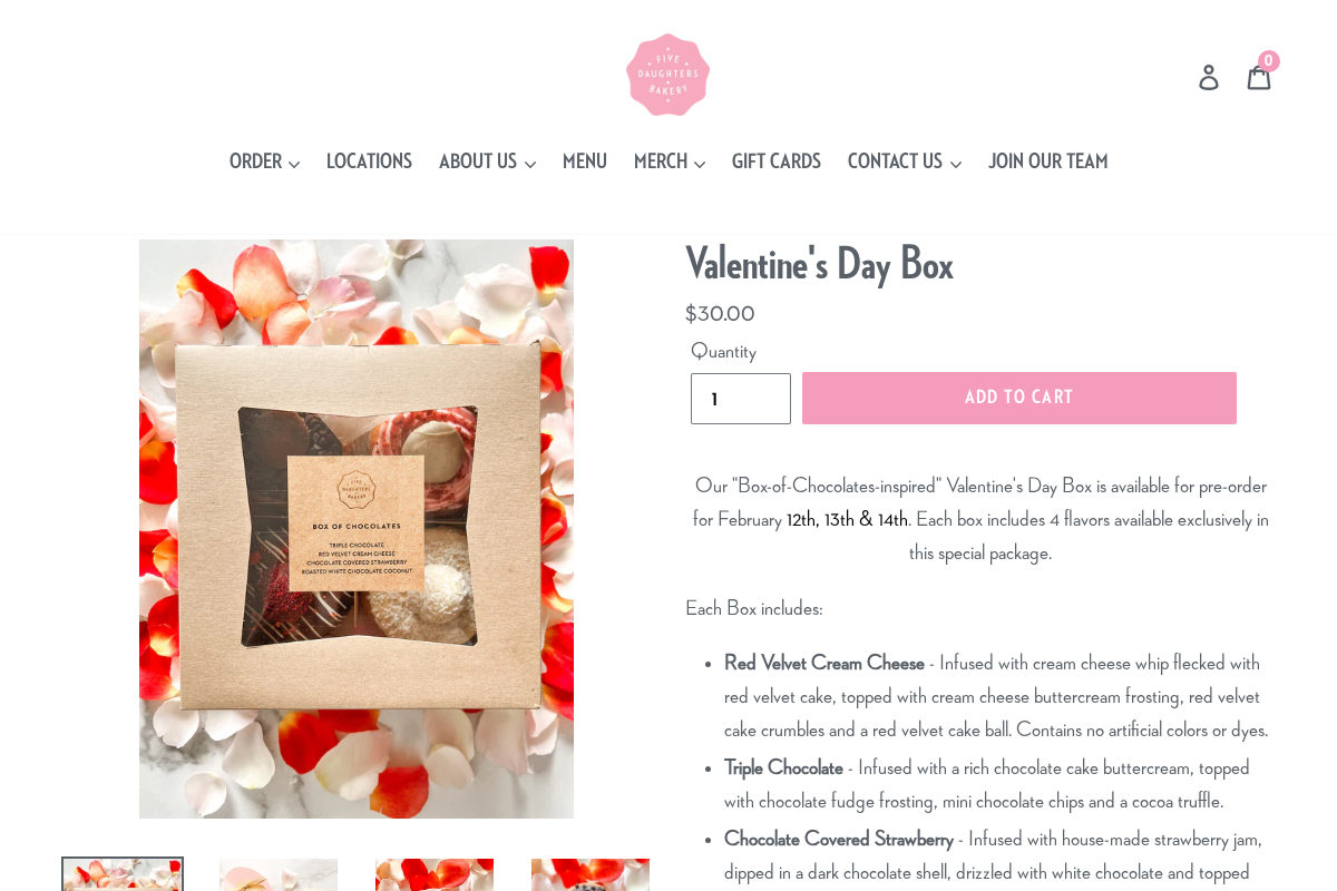 Five Daughters Bakery homepage screenshot