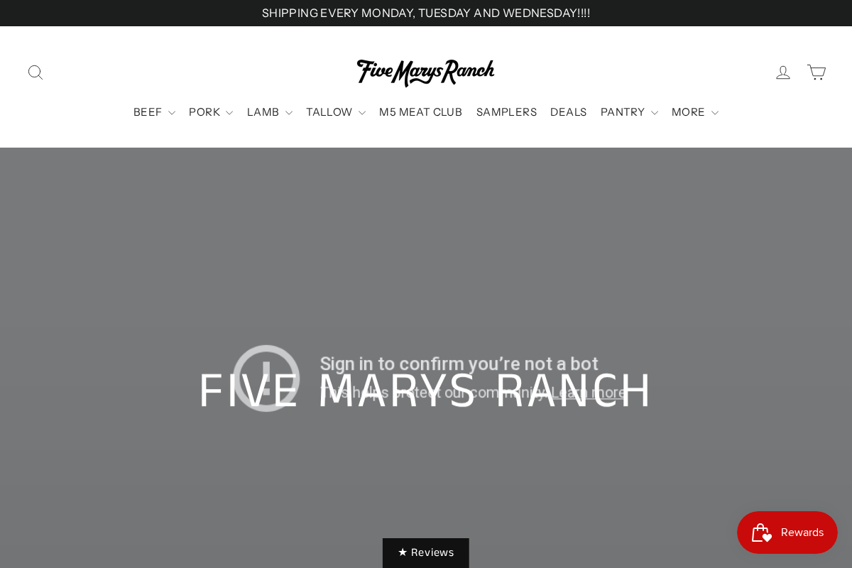 Five Marys Ranch homepage screenshot