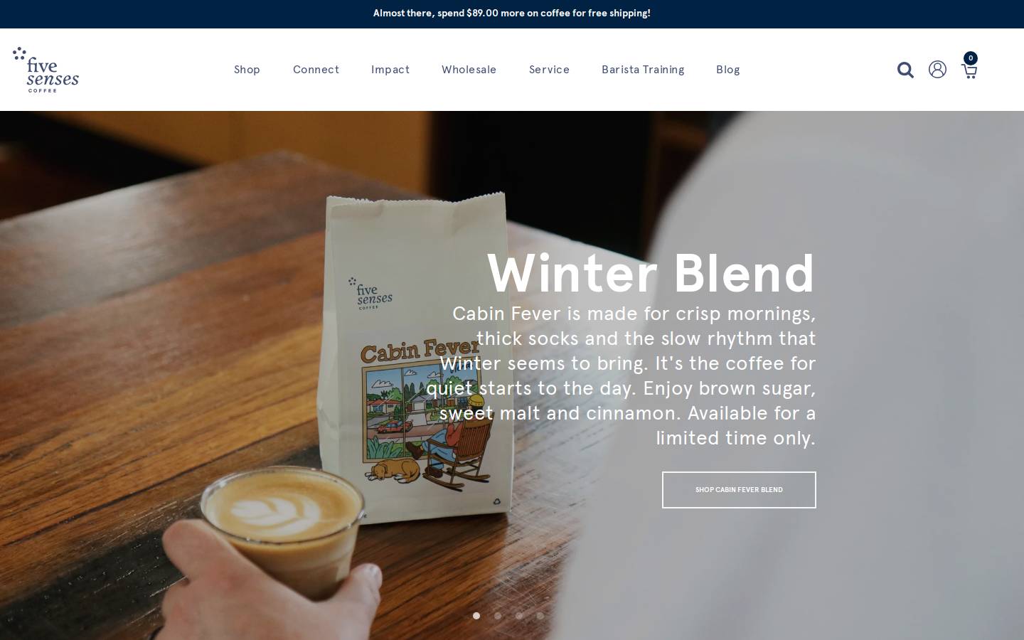 Fivesenses homepage screenshot