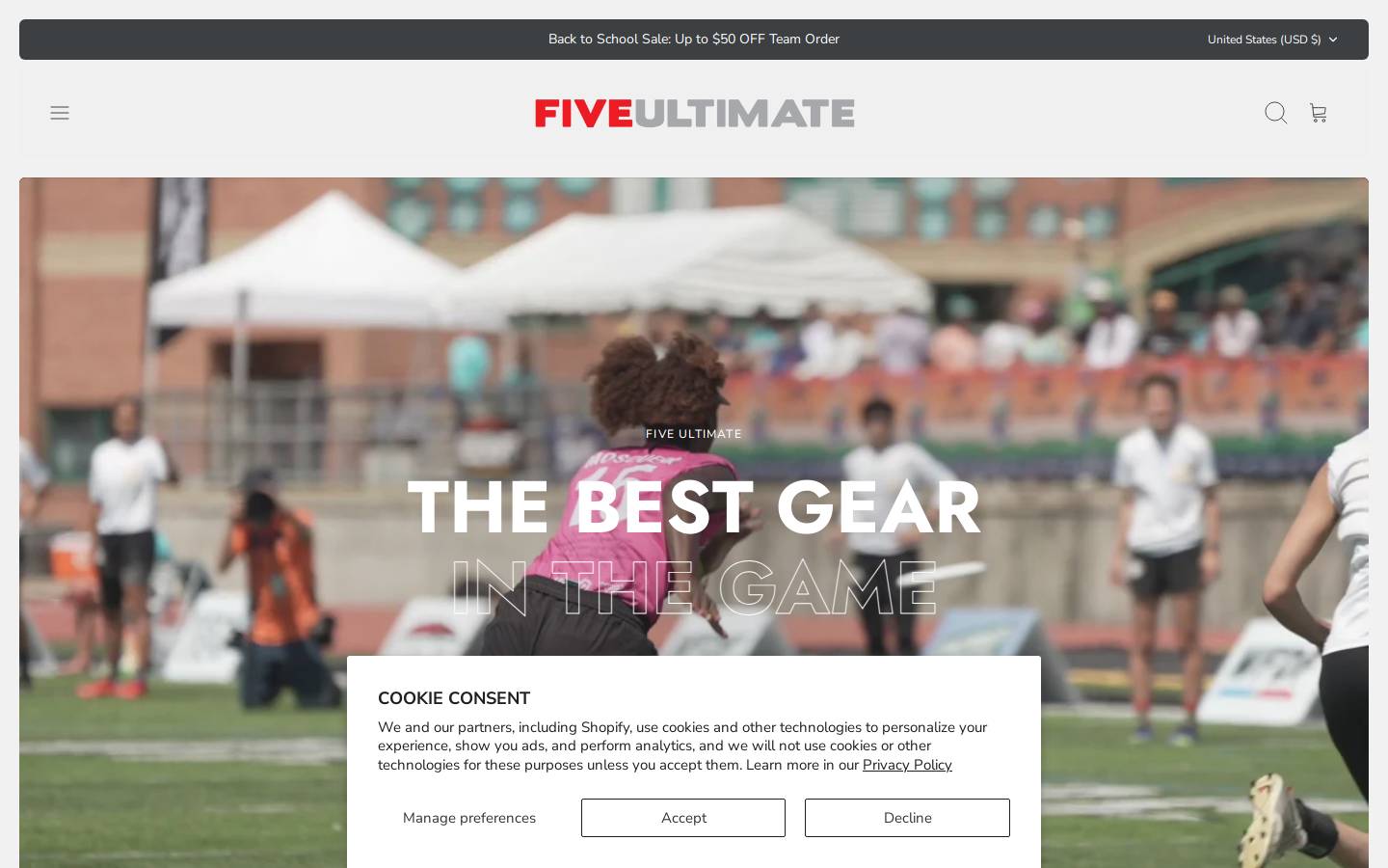 fiveultimate.com homepage screenshot