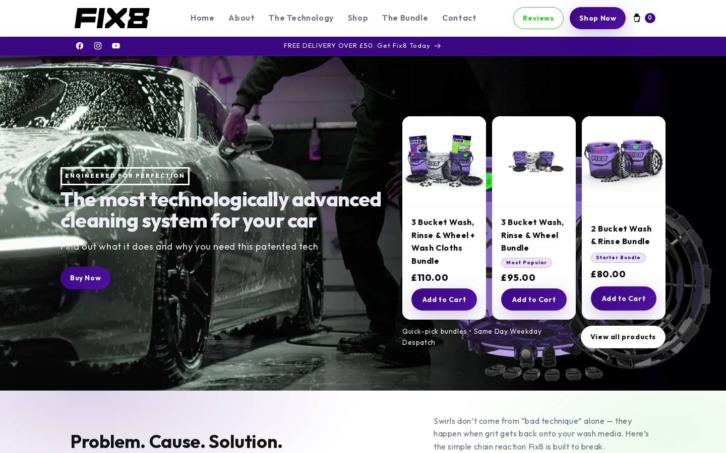 fix8carcare.com homepage screenshot