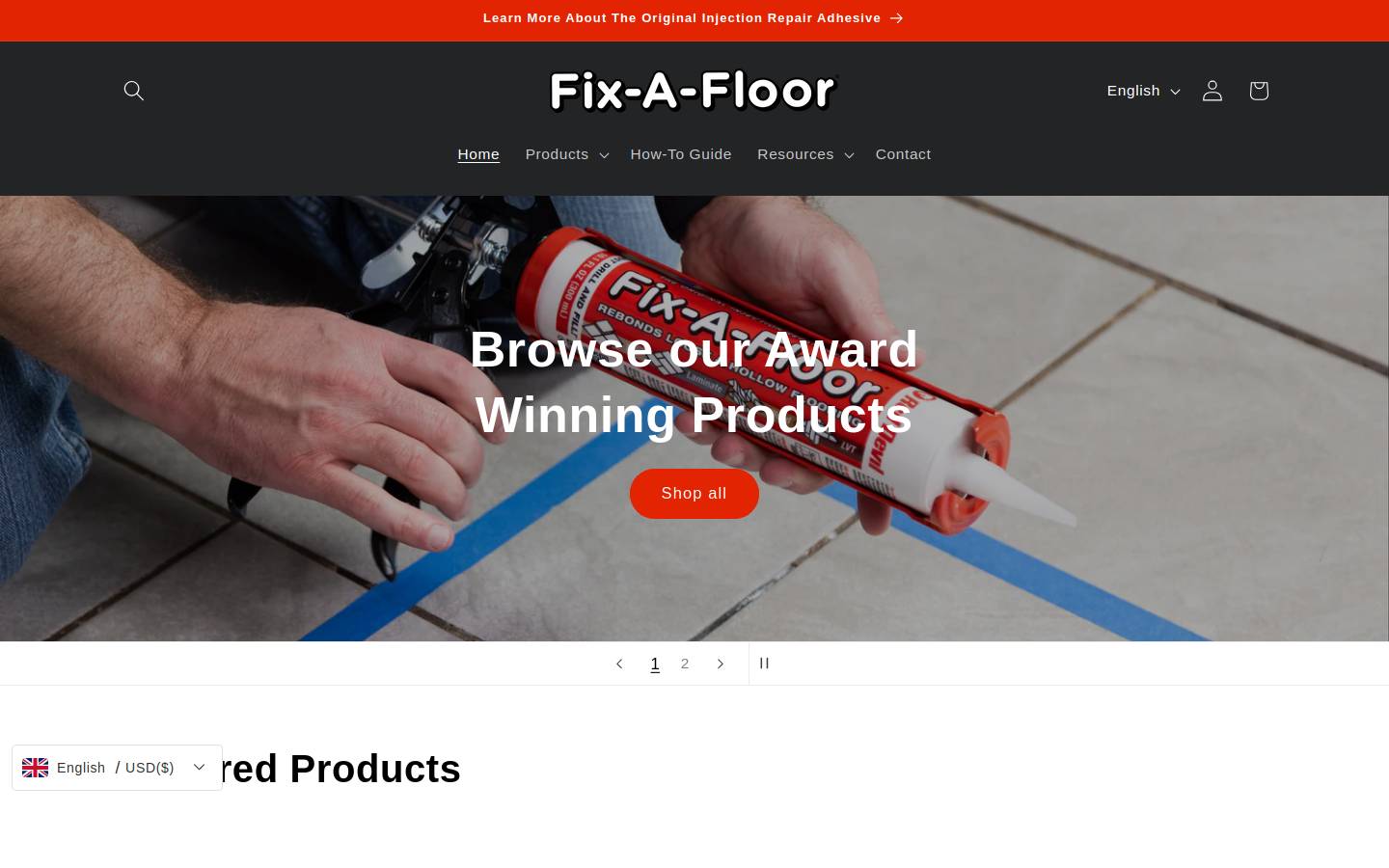 fixafloorworldwide.com homepage screenshot
