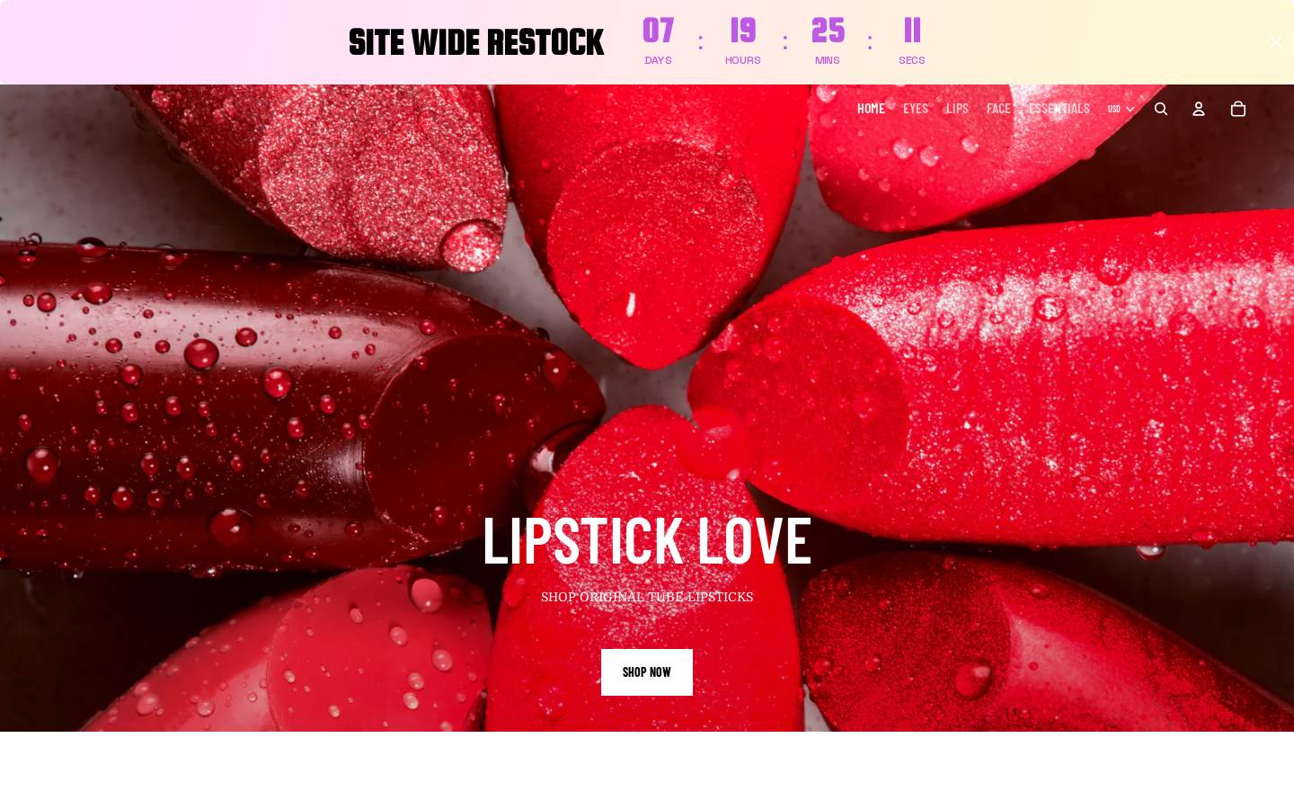 fixatecosmetics.com homepage screenshot