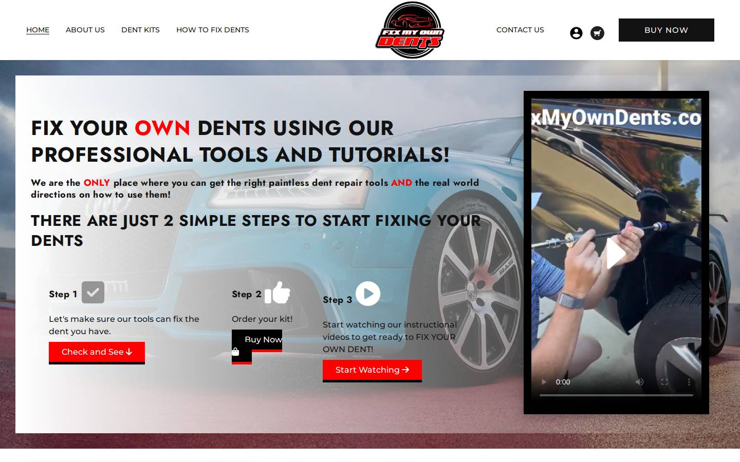 fixmyowndents.com homepage screenshot