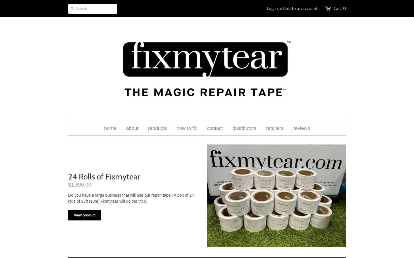fixmytear.com homepage screenshot