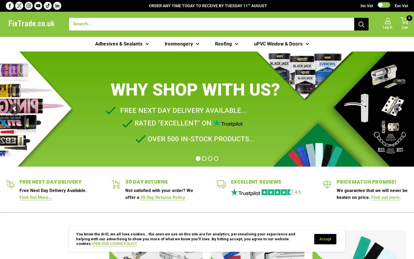 FixTrade.co.uk homepage screenshot
