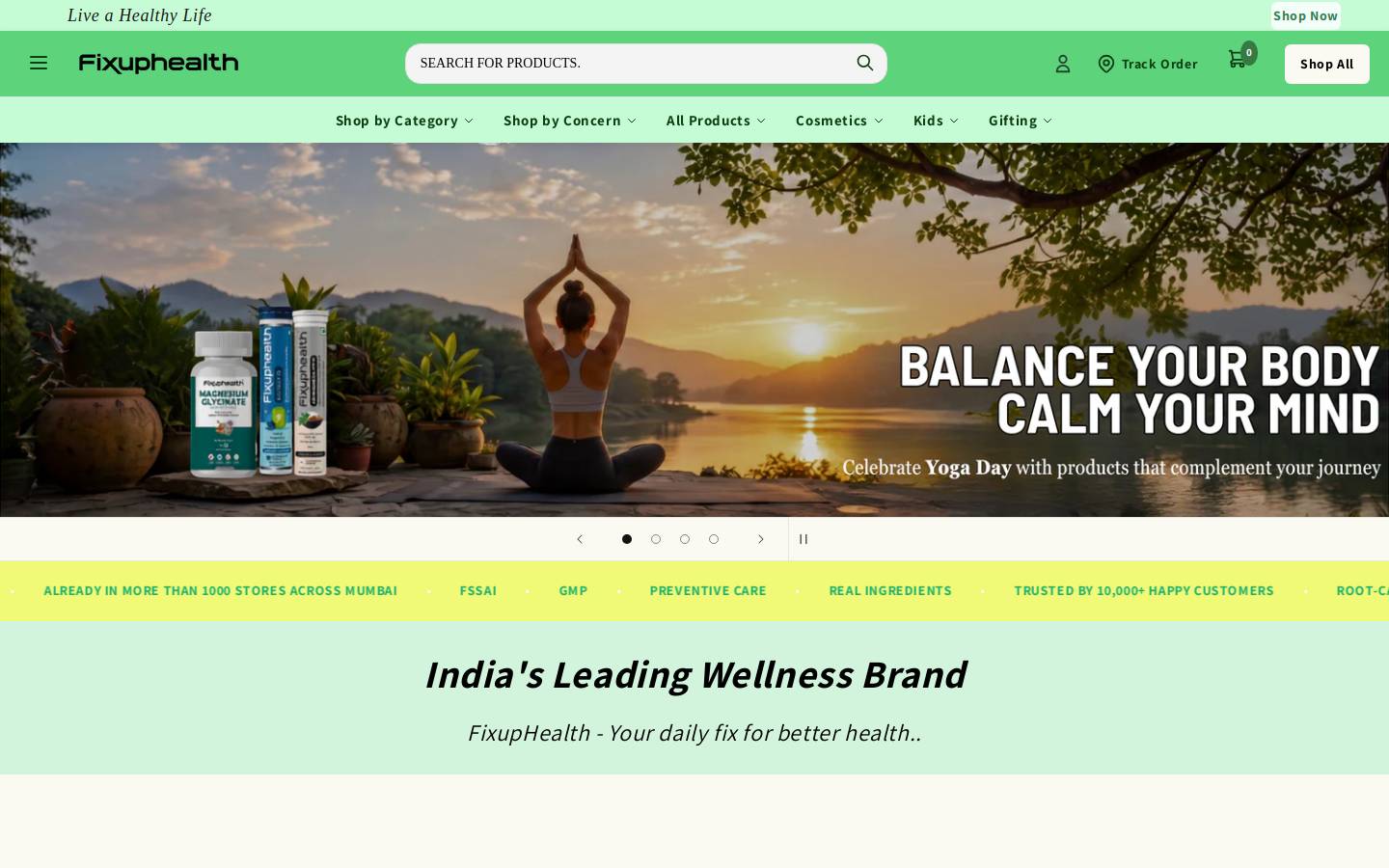 fixuphealth.com homepage screenshot