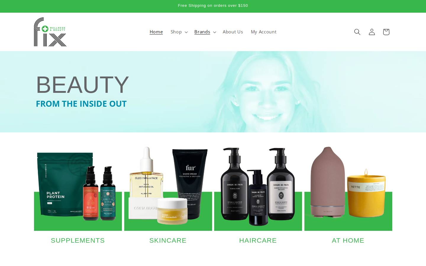 fixwellnessandbeauty.com homepage screenshot