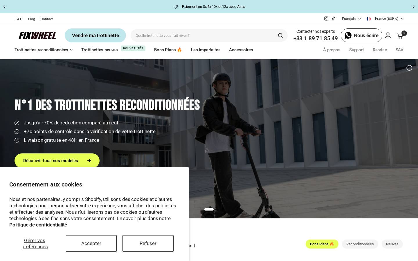 Fixwheel homepage screenshot
