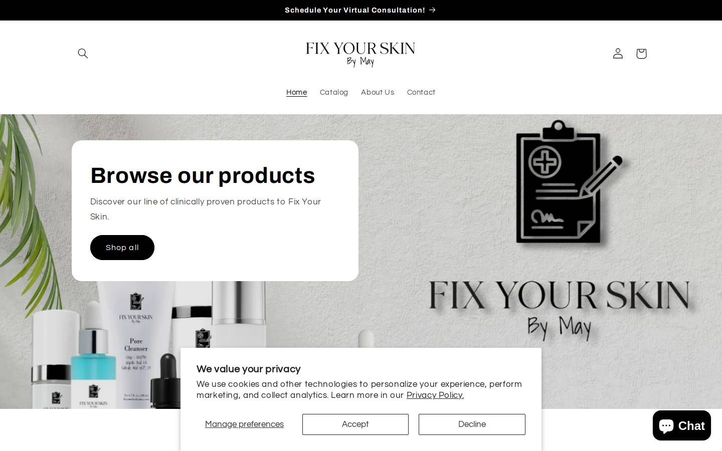 fixyourskinbymay.com homepage screenshot