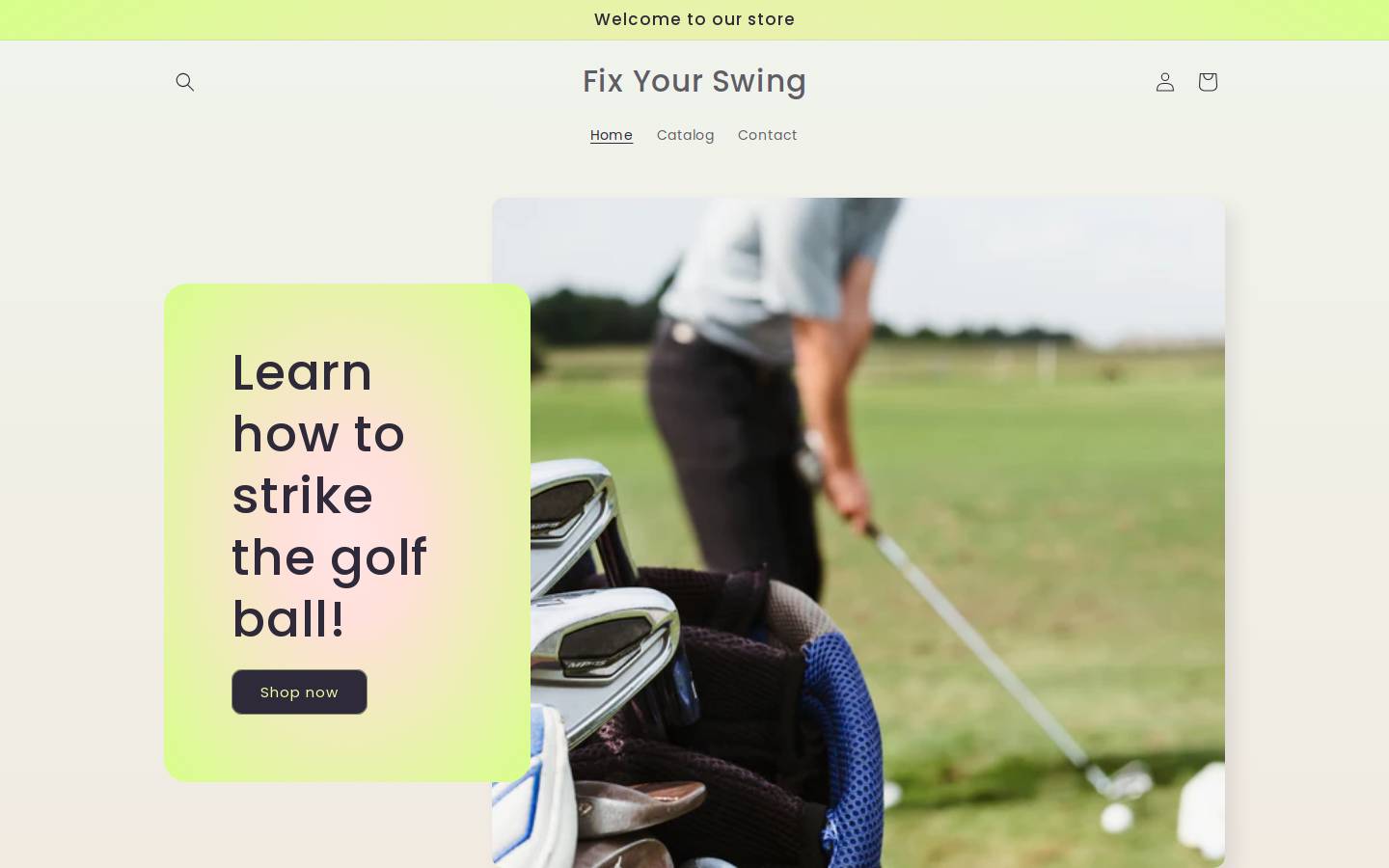 fixyourswingnow.com homepage screenshot