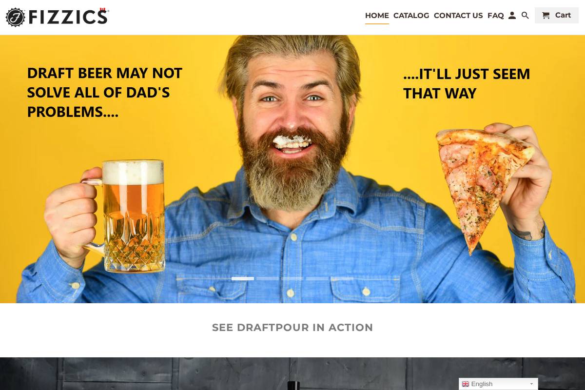 Fizzics homepage screenshot