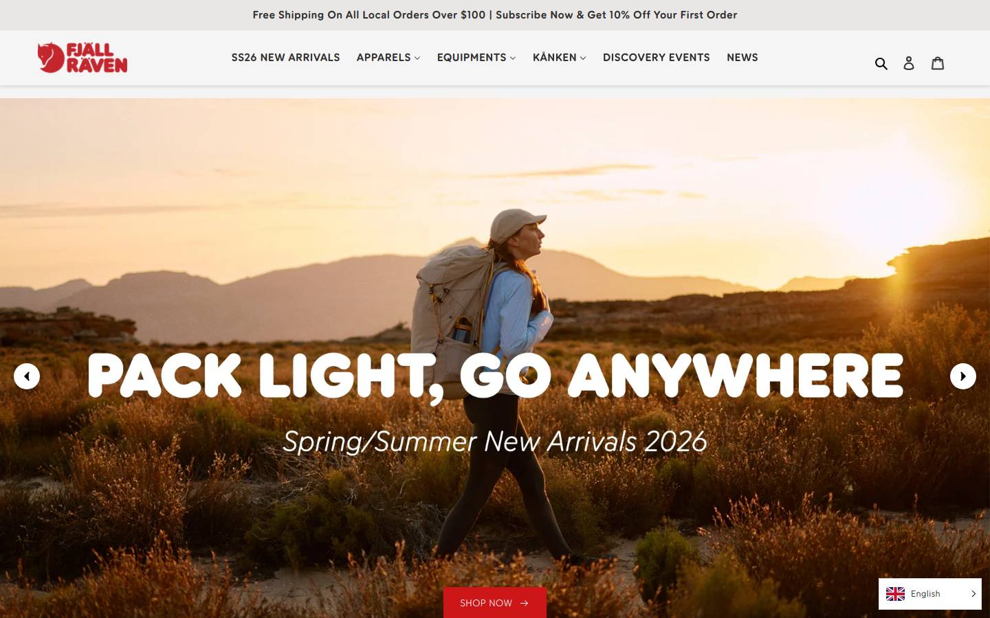 fjallravensea.com homepage screenshot