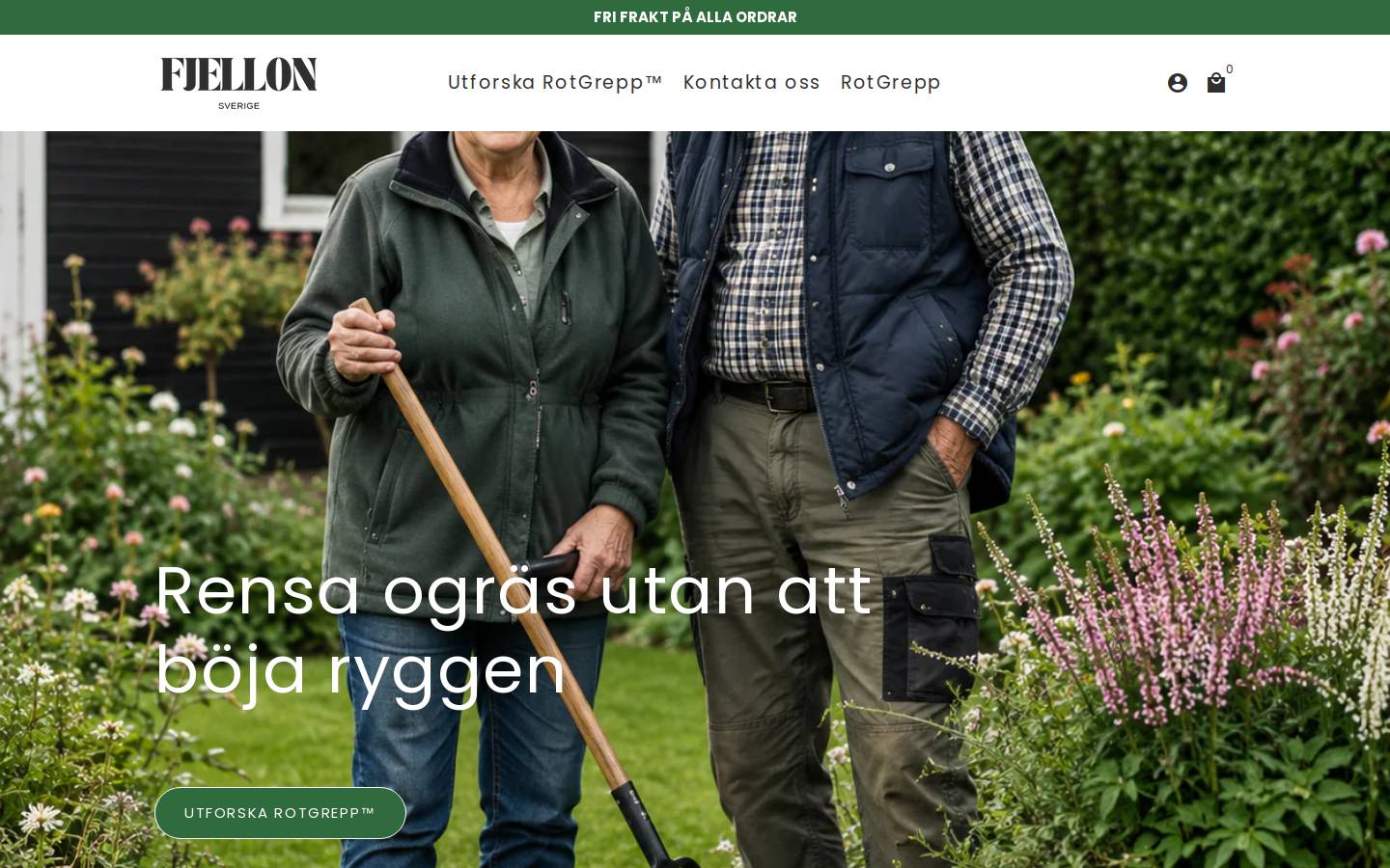fjellon.com homepage screenshot