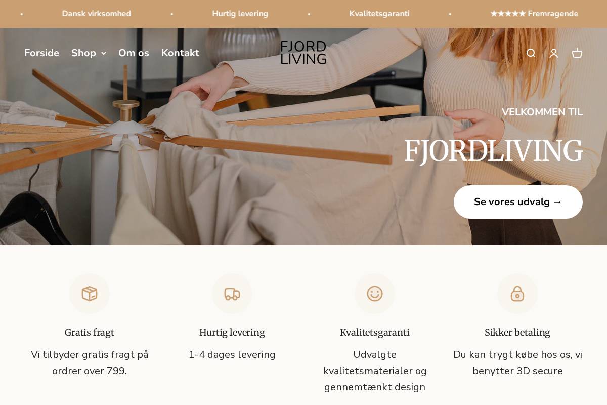 Fjordliving homepage screenshot
