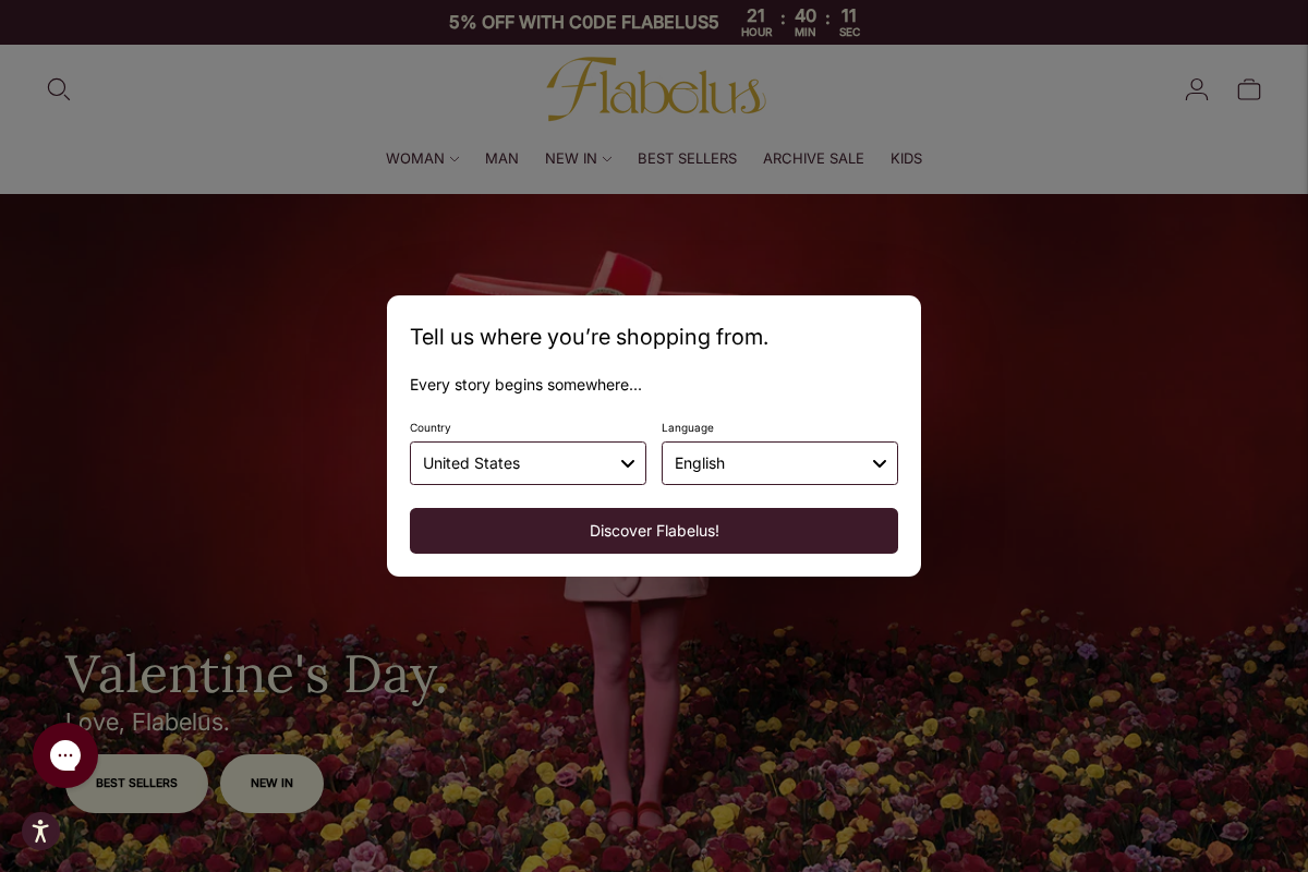 Flabelus homepage screenshot