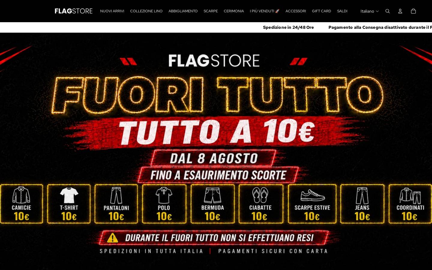 Flag Store homepage screenshot