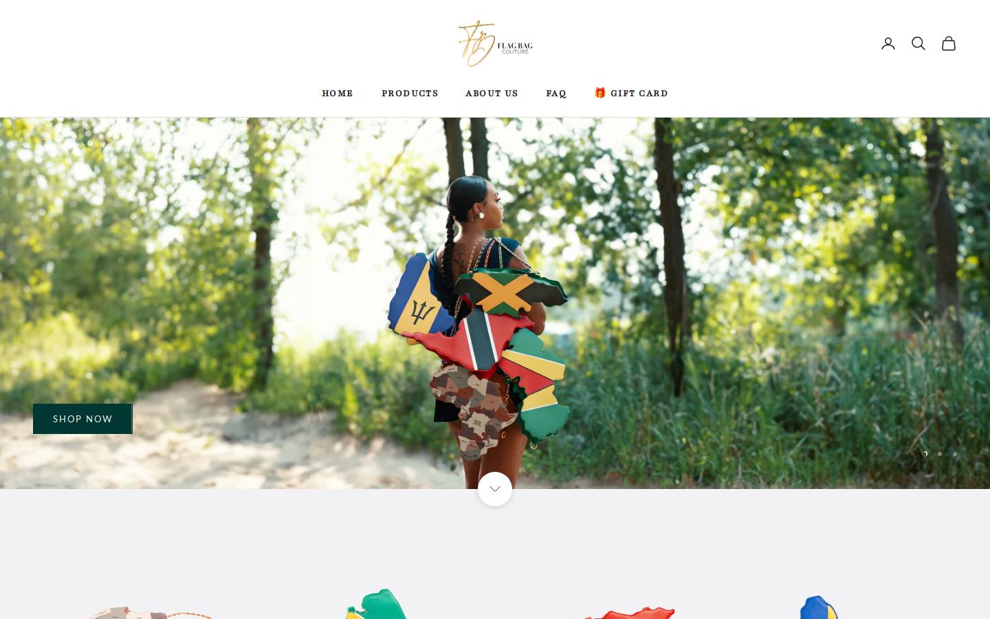 flagbagcouture.com homepage screenshot
