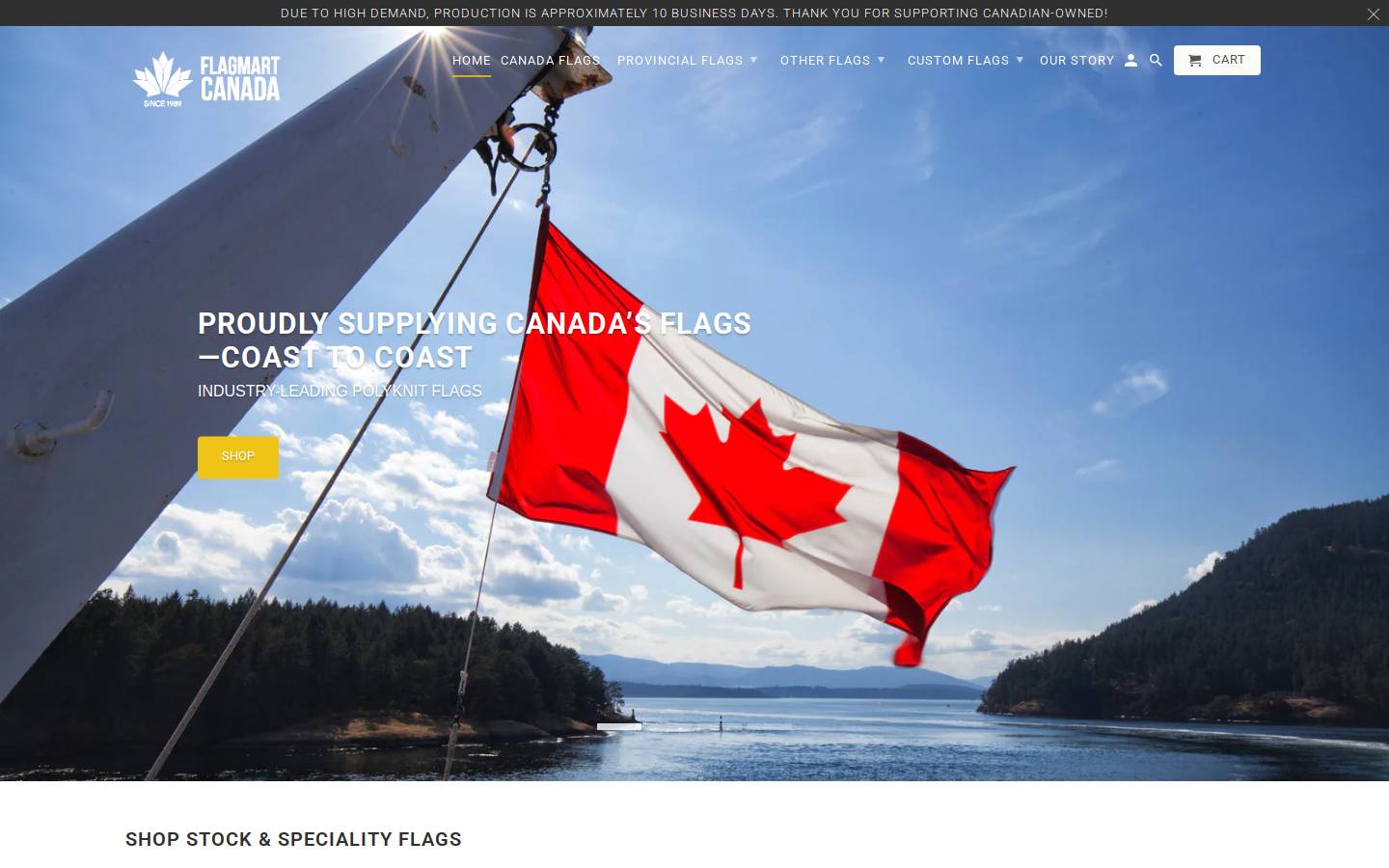 flagmartcanada.com homepage screenshot