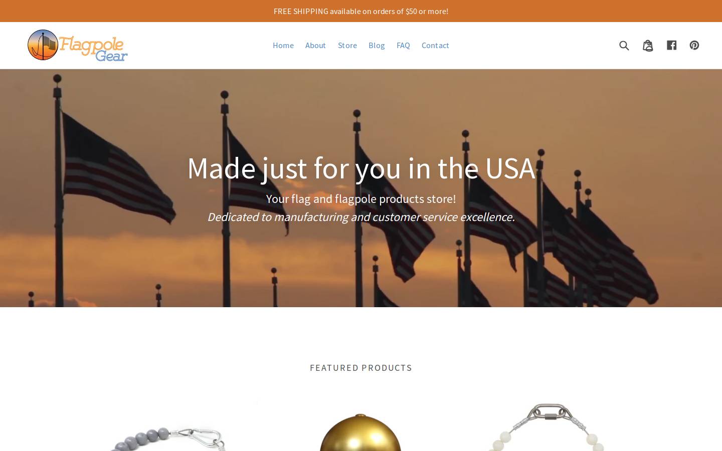 flagpolegear.com homepage screenshot