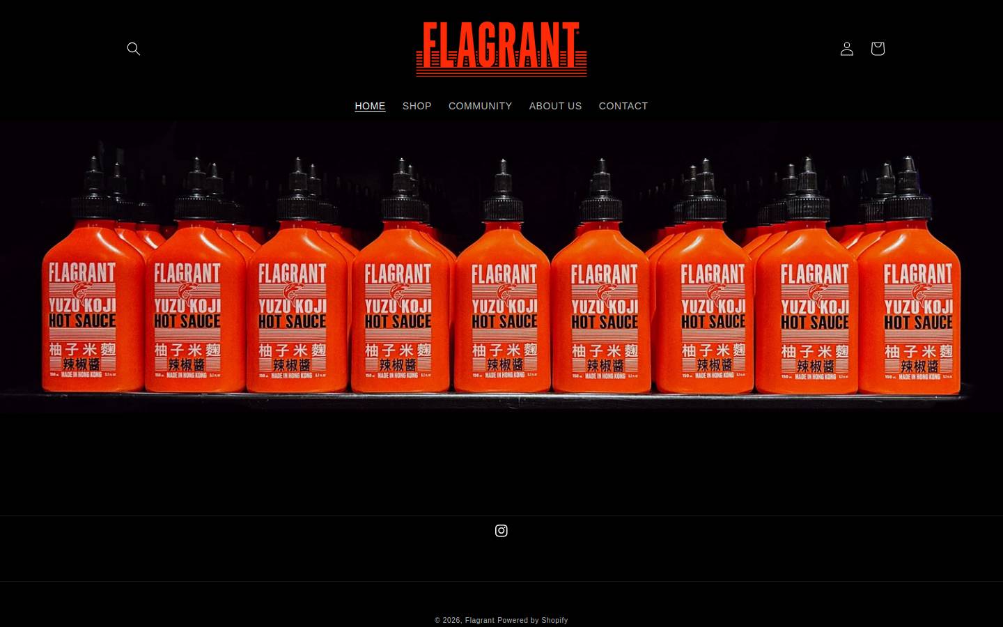 flagrantsauce.com homepage screenshot