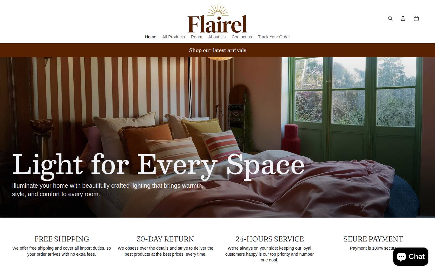flairel.com homepage screenshot