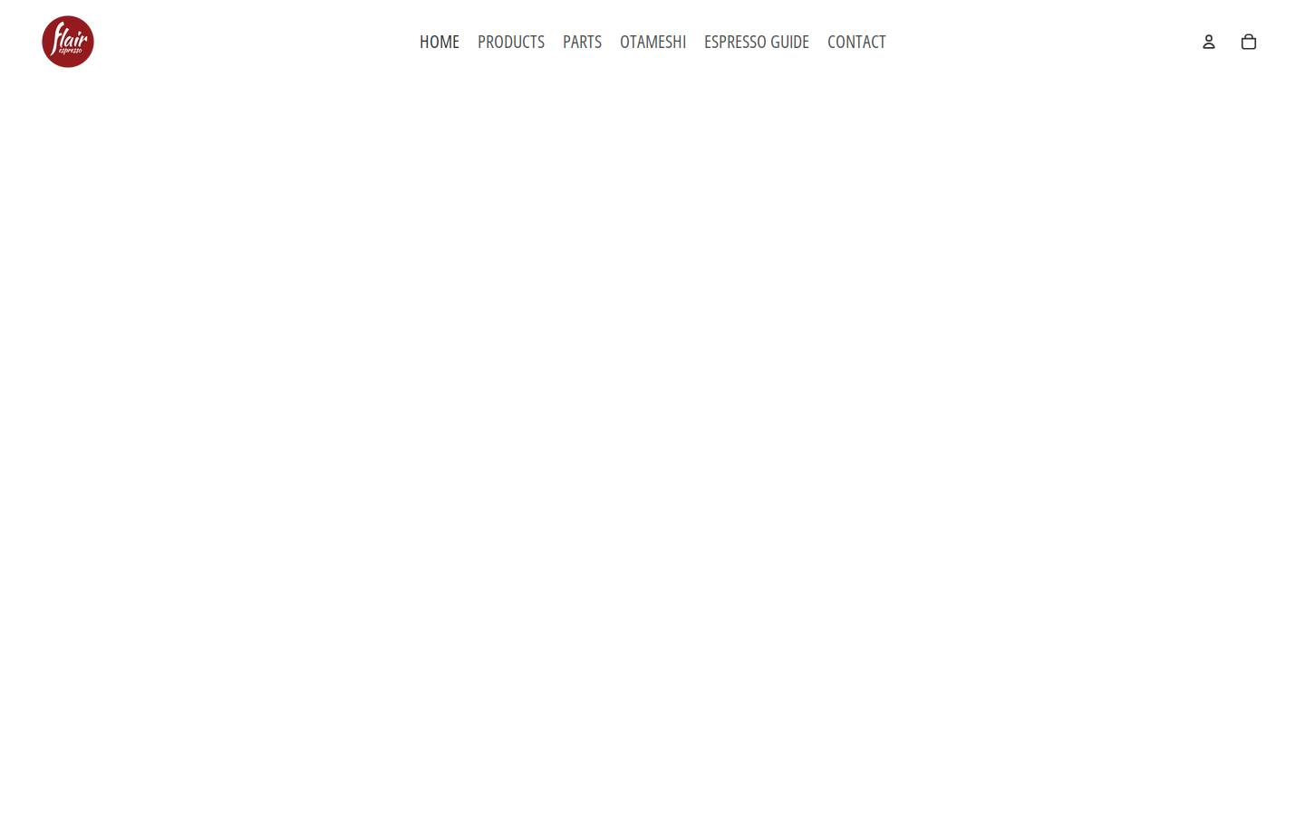 Flair Espresso homepage screenshot